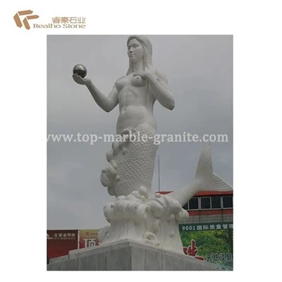 Vânzare de statueforă de sirenă de marmură