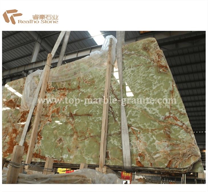 Afgan verde Onyx Slab lustruit