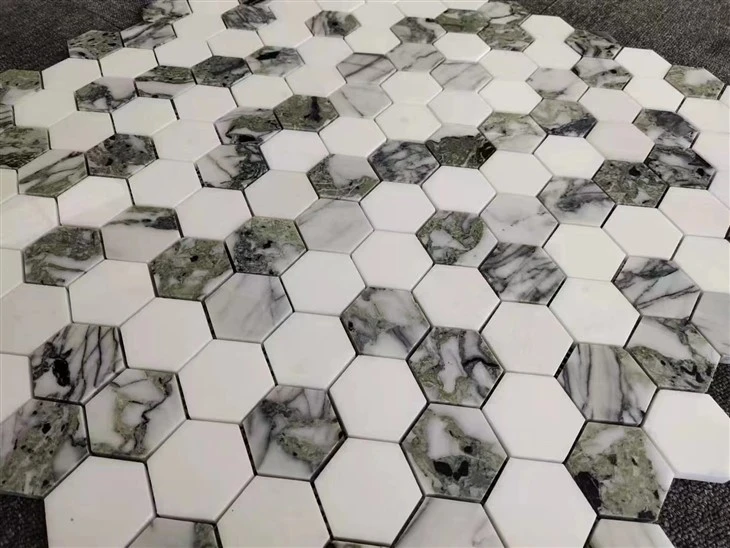 green marble mosaic tile